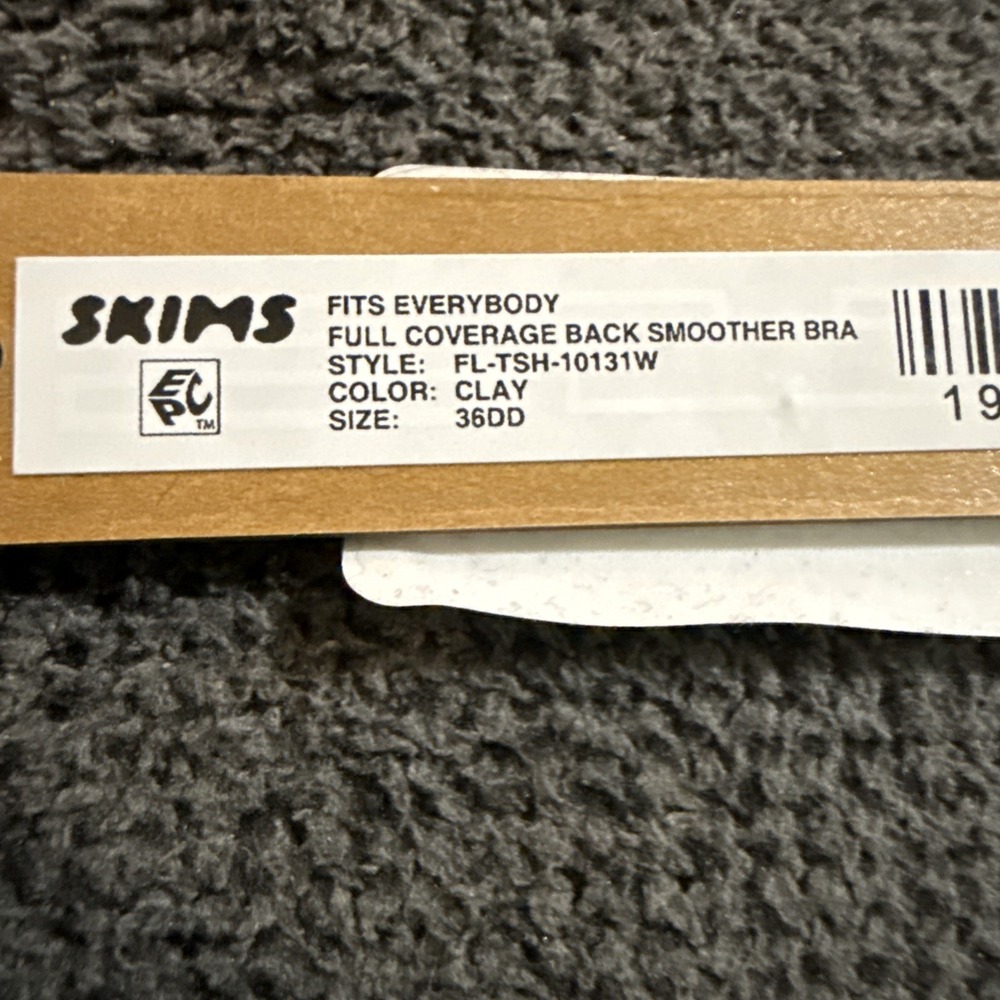 Skims Fits Everybody Full Coverage Back Smoother Bra - Clay - NWT - 36DD - Picture 6 of 6
